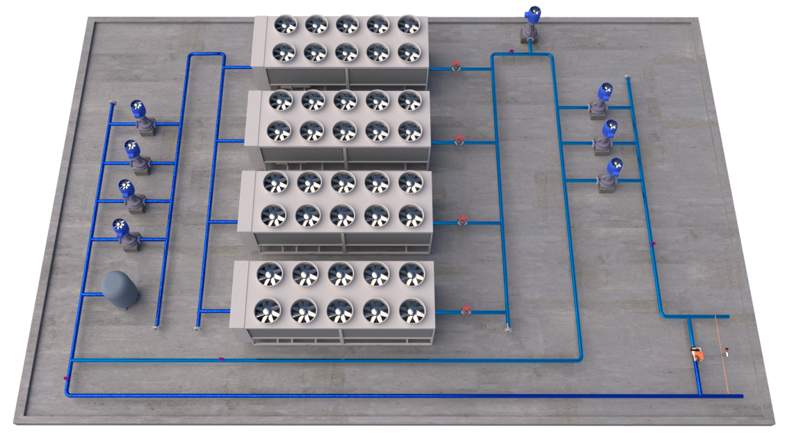 BMS graphics example: Chiller plant variant